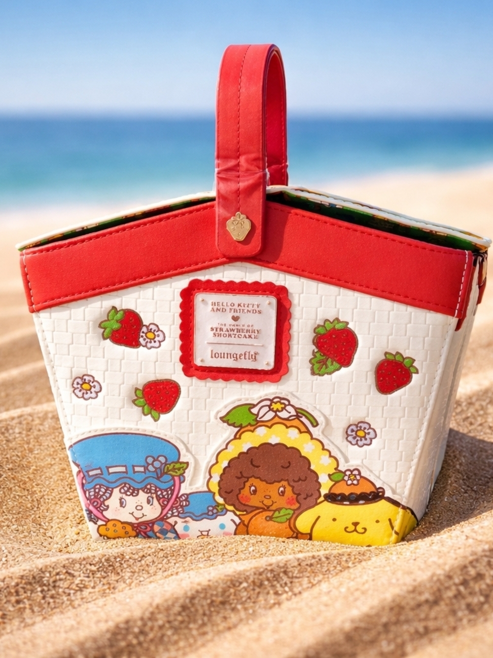 Loungefly Hello Kitty x Strawberry Shortcake Picnic Basket Crossbody Bag